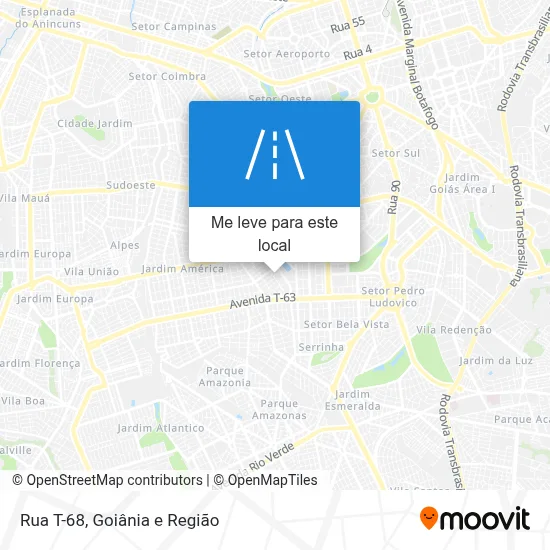 Rua T-68 mapa