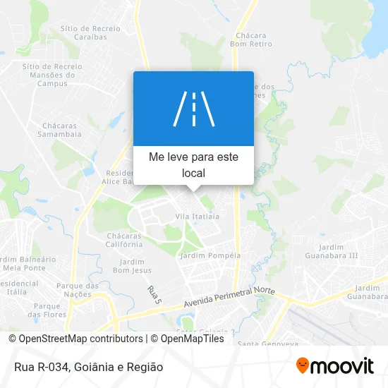 Rua R-034 mapa