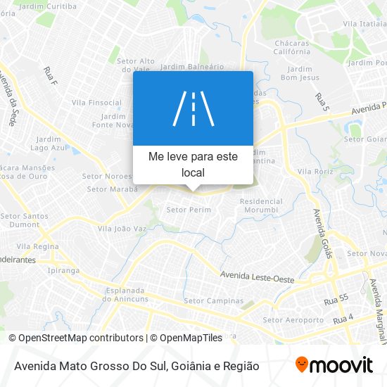 Avenida Mato Grosso Do Sul mapa