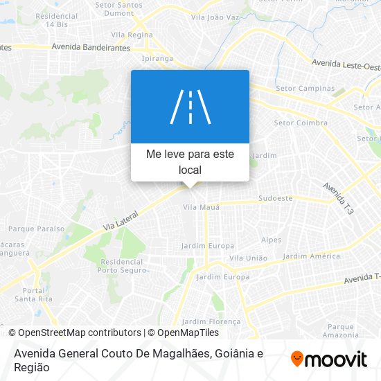 Avenida General Couto De Magalhães mapa
