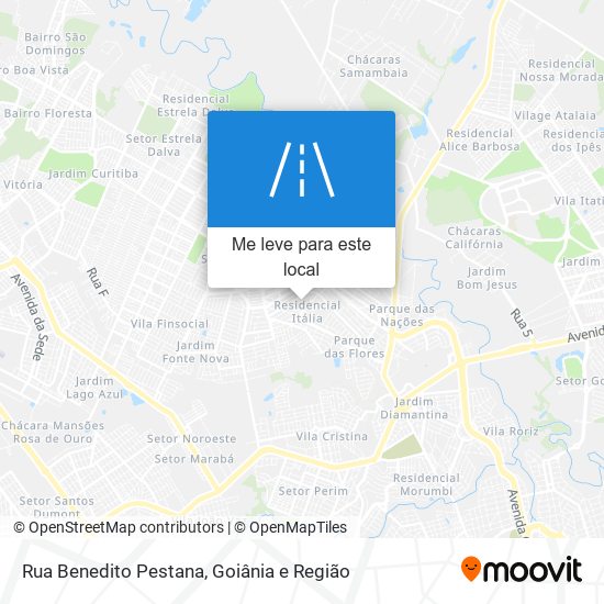 Rua Benedito Pestana mapa