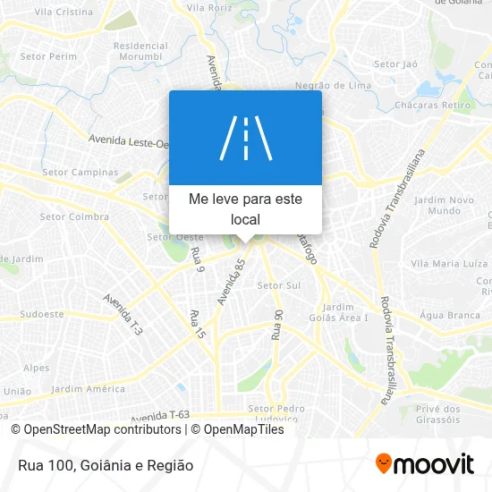 Rua 100 mapa