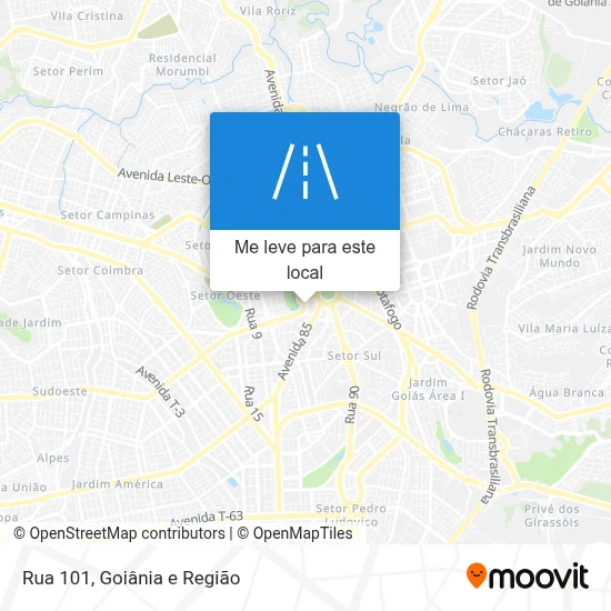 Rua 101 mapa