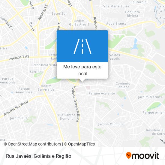 Rua Javaés mapa