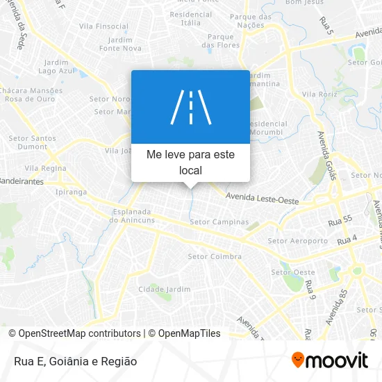 Rua E mapa