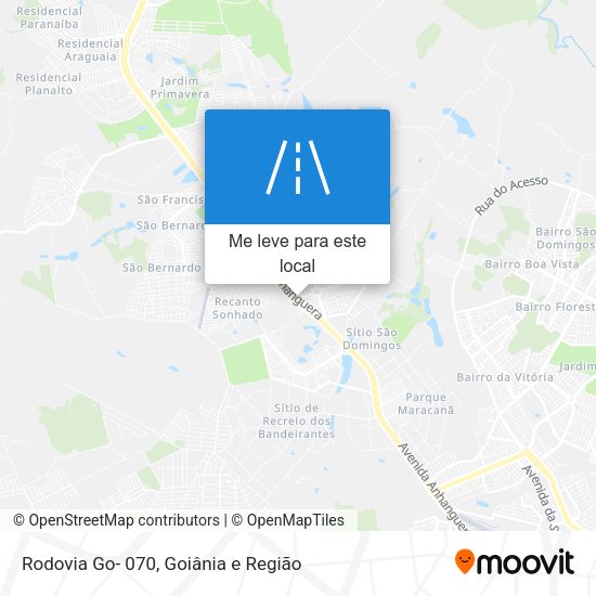 Rodovia Go- 070 mapa