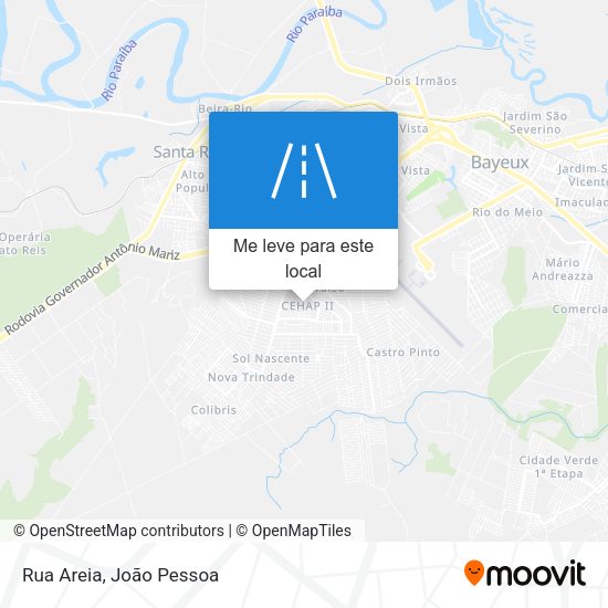 Rua Areia mapa