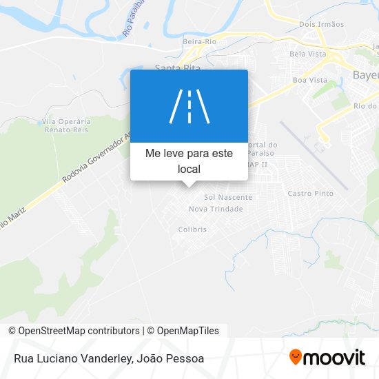 Rua Luciano Vanderley mapa