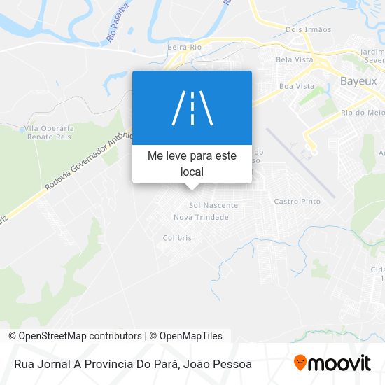 Rua Jornal A Província Do Pará mapa
