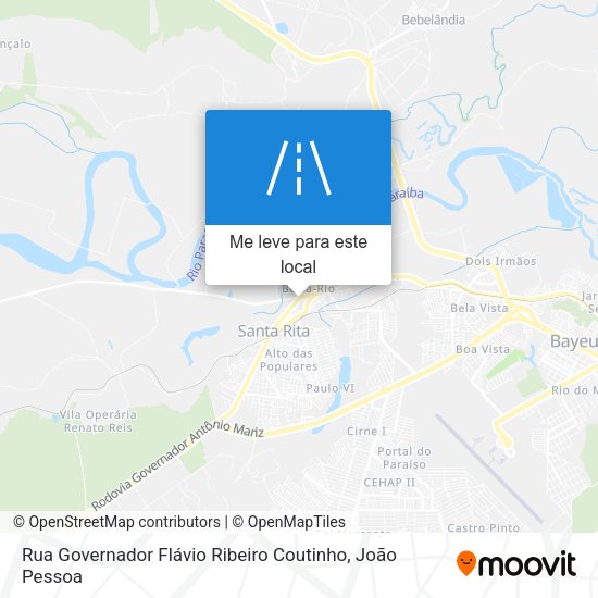 Rua Governador Flávio Ribeiro Coutinho mapa