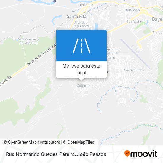 Rua Normando Guedes Pereira mapa
