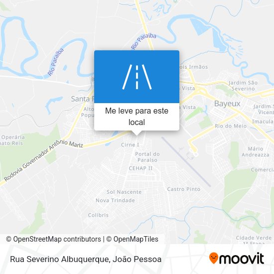 Rua Severino Albuquerque mapa