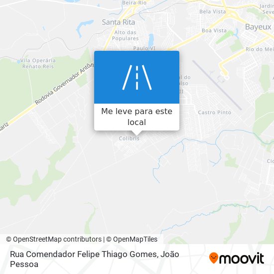 Rua Comendador Felipe Thiago Gomes mapa