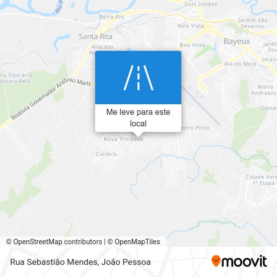 Rua Sebastião Mendes mapa