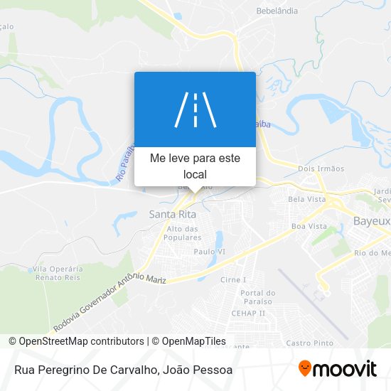 Rua Peregrino De Carvalho mapa