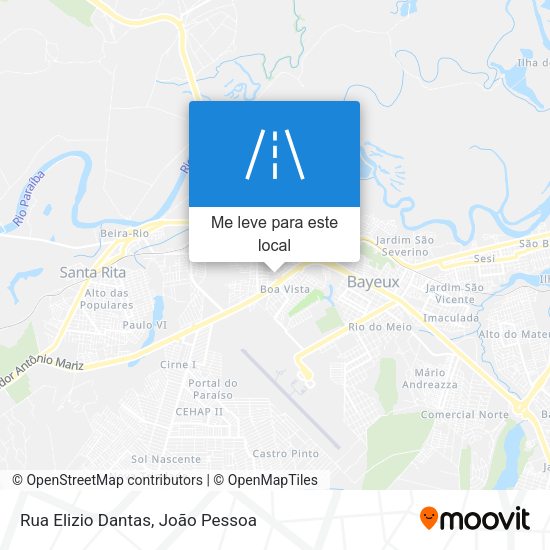 Rua Elizio Dantas mapa