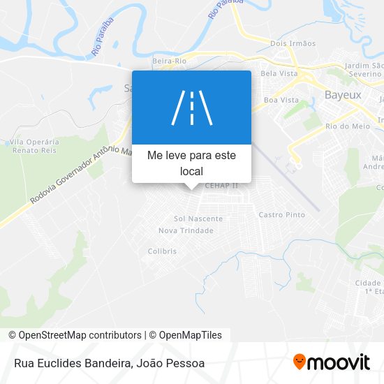 Rua Euclides Bandeira mapa