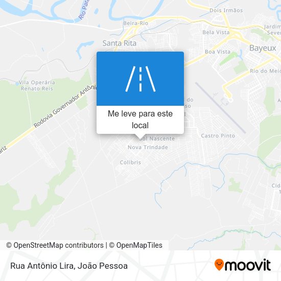 Rua Antônio Lira mapa