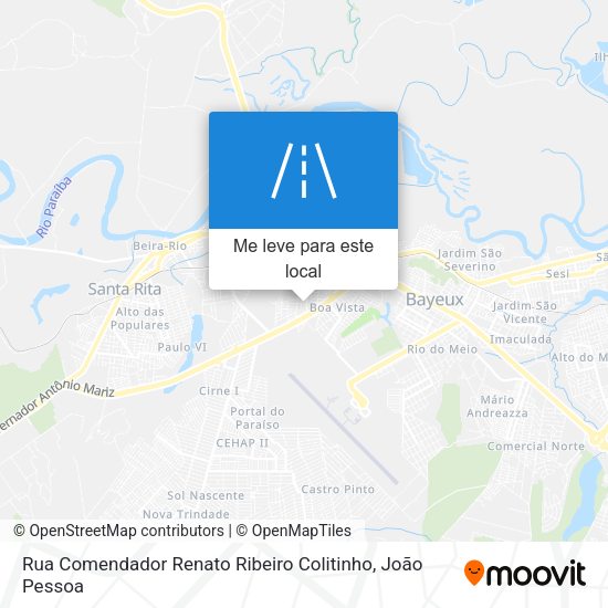 Rua Comendador Renato Ribeiro Colitinho mapa