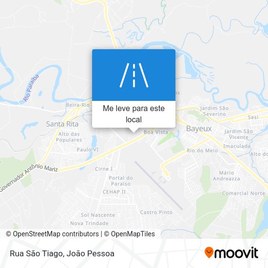 Rua São Tiago mapa