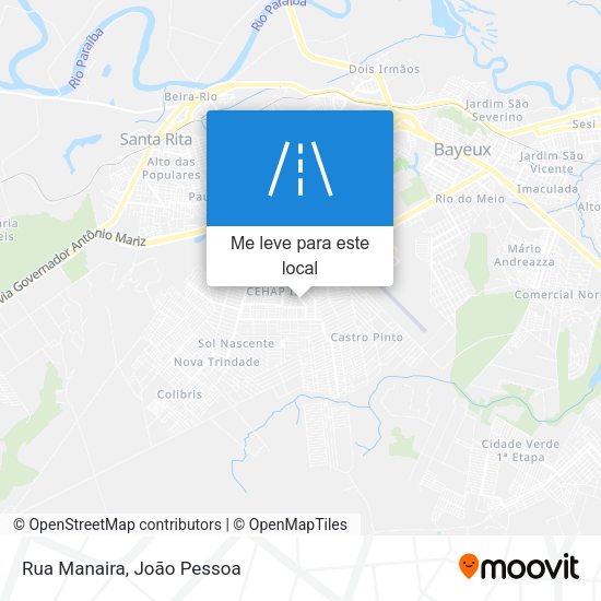 Rua Manaira mapa
