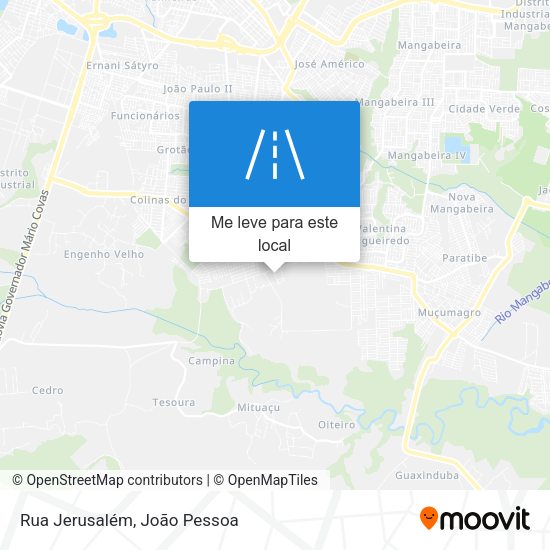 Rua Jerusalém mapa