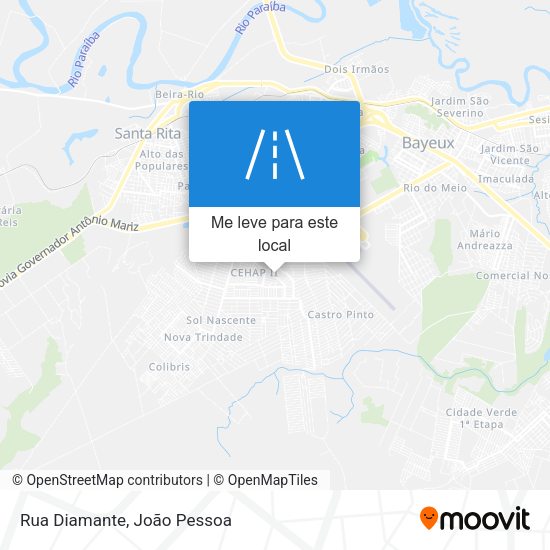 Rua Diamante mapa