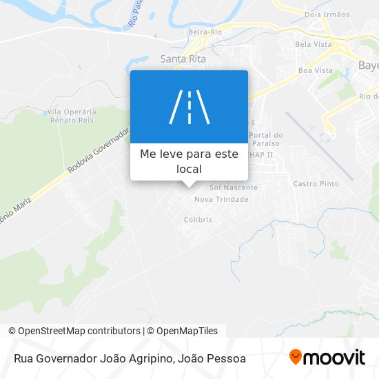 Rua Governador João Agripino mapa