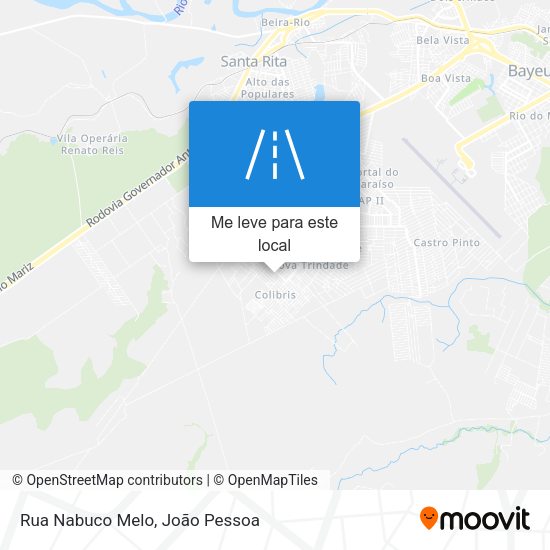 Rua Nabuco Melo mapa