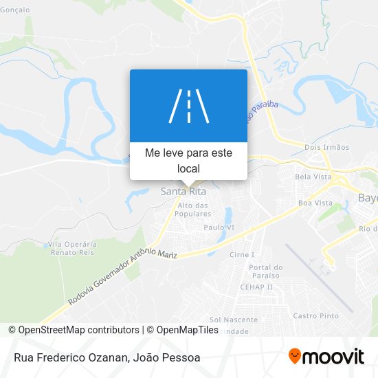 Rua Frederico Ozanan mapa