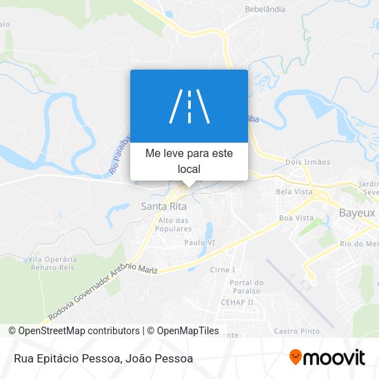 Rua Epitácio Pessoa mapa