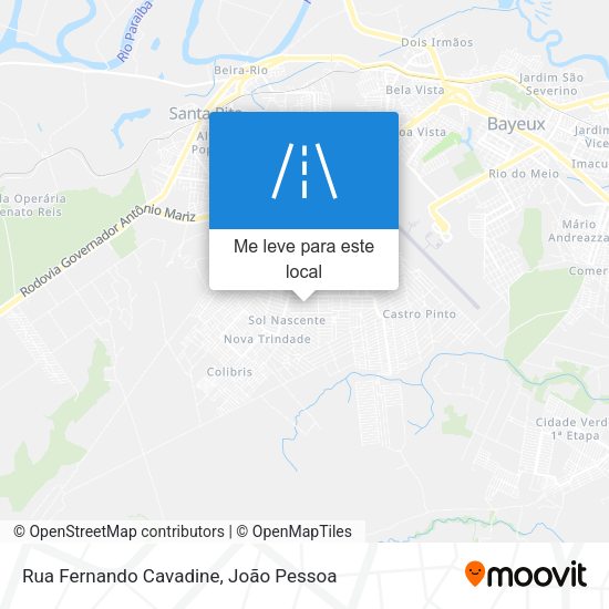 Rua Fernando Cavadine mapa