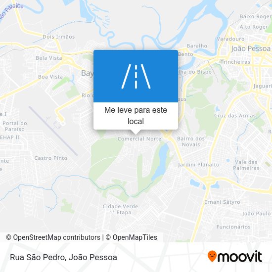 Rua São Pedro mapa