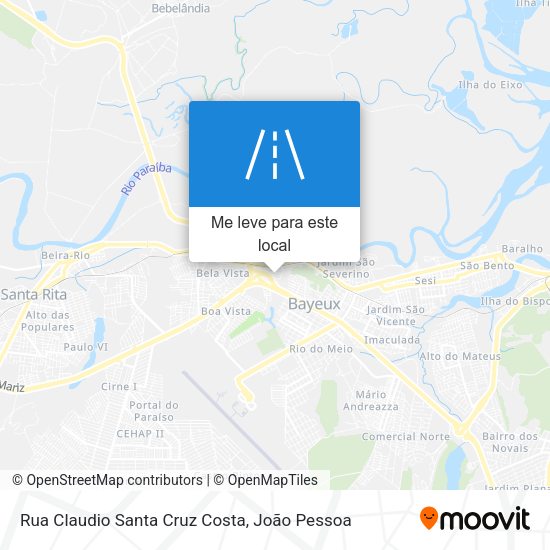 Rua Claudio Santa Cruz Costa mapa