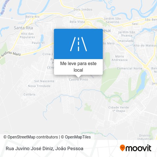 Rua Juvino José Diniz mapa