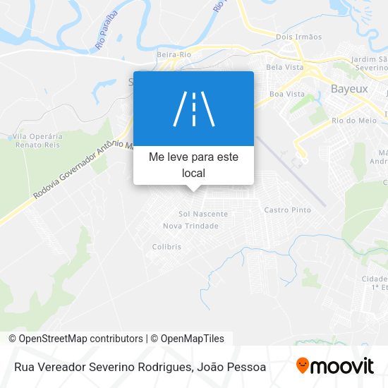 Rua Vereador Severino Rodrigues mapa