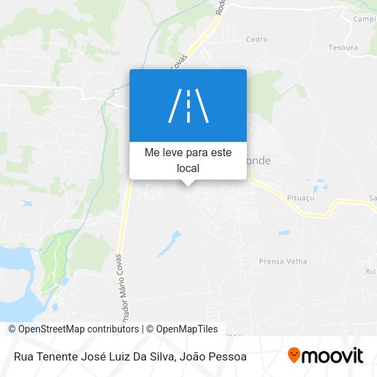 Rua Tenente José Luiz Da Silva mapa