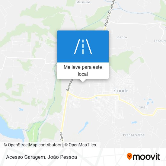 Acesso Garagem mapa