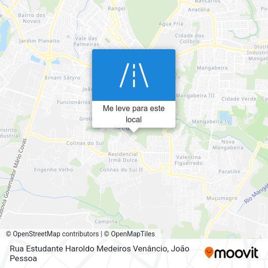 Rua Estudante Haroldo Medeiros Venâncio mapa