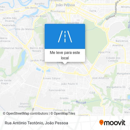 Rua Antônio Teotônio mapa