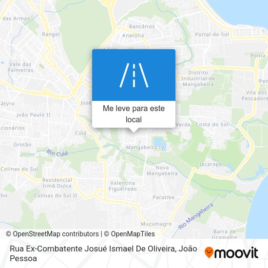 Rua Ex-Combatente Josué Ismael De Oliveira mapa