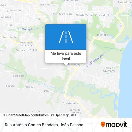 Rua Antônio Gomes Bandeira mapa