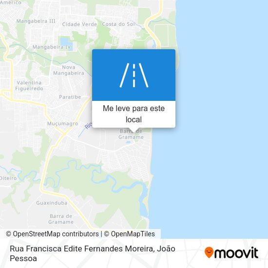Rua Francisca Edite Fernandes Moreira mapa
