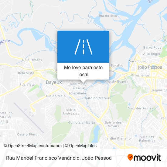 Rua Manoel Francisco Venâncio mapa