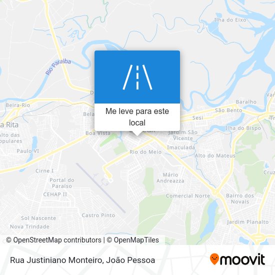Rua Justiniano Monteiro mapa