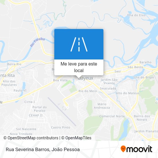 Rua Severina Barros mapa