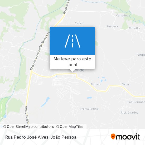 Rua Pedro José Alves mapa