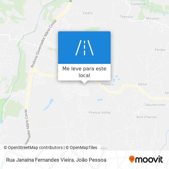 Rua Janaína Fernandes Vieira mapa