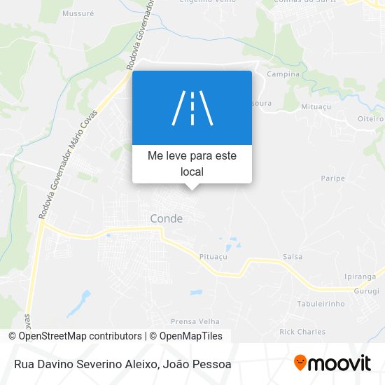 Rua Davino Severino Aleixo mapa