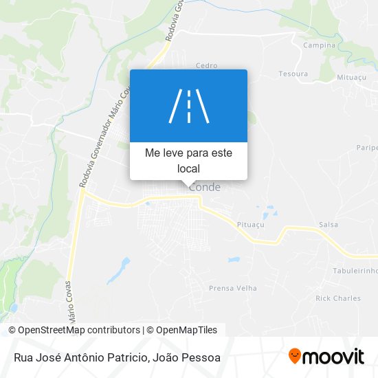 Rua José Antônio Patricio mapa